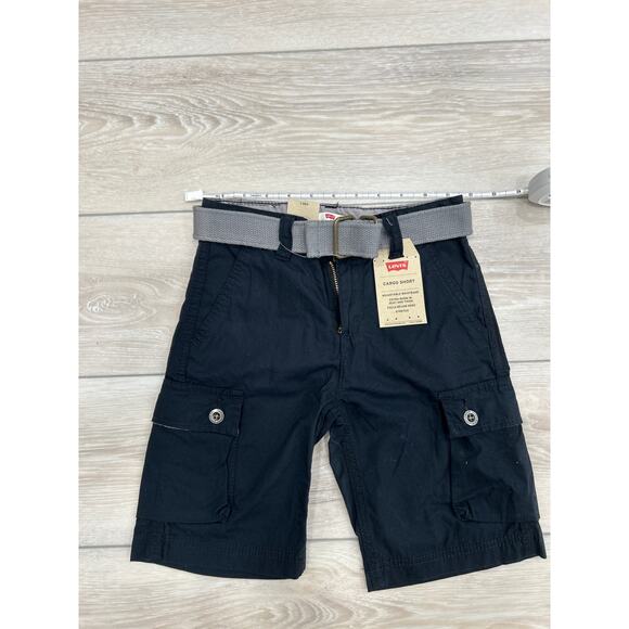 Levi’s Boys Black Cargo Shorts with Belt Size 7 Regular - Picture 5 of 5